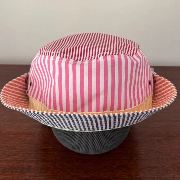 J Crew Bucket hat with snaps in cotton poplin * SZ: L/XL - Picture 3 of 6